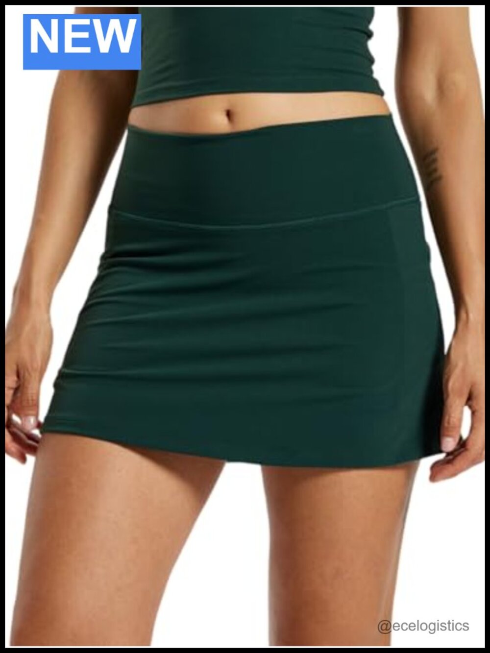 High Waisted Tennis Skirt with Built-in Shorts, A-Line Athletic Skort with Ball